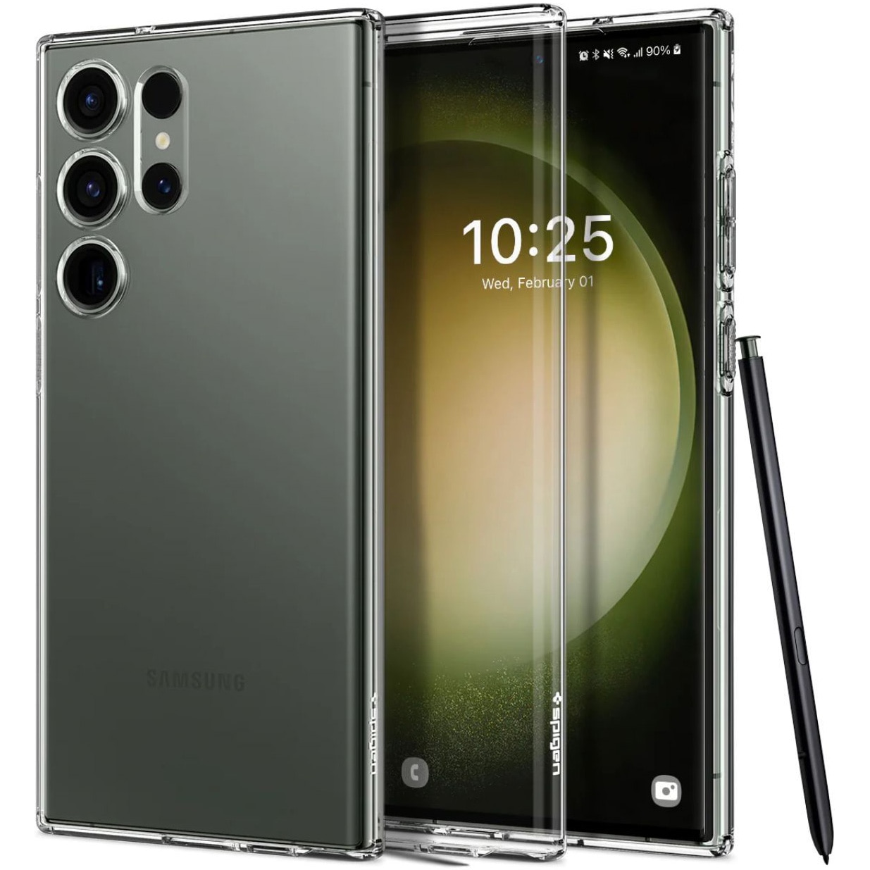 Husa de protectie Spigen Liquid pentru Samsung Galaxy S23 Ultra, Crystal Transparent