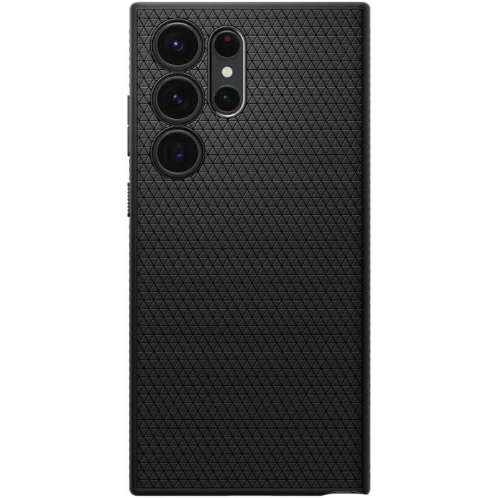 Husa pentru Samsung Galaxy S23 Ultra, Spigen Liquid Air, Matte Black