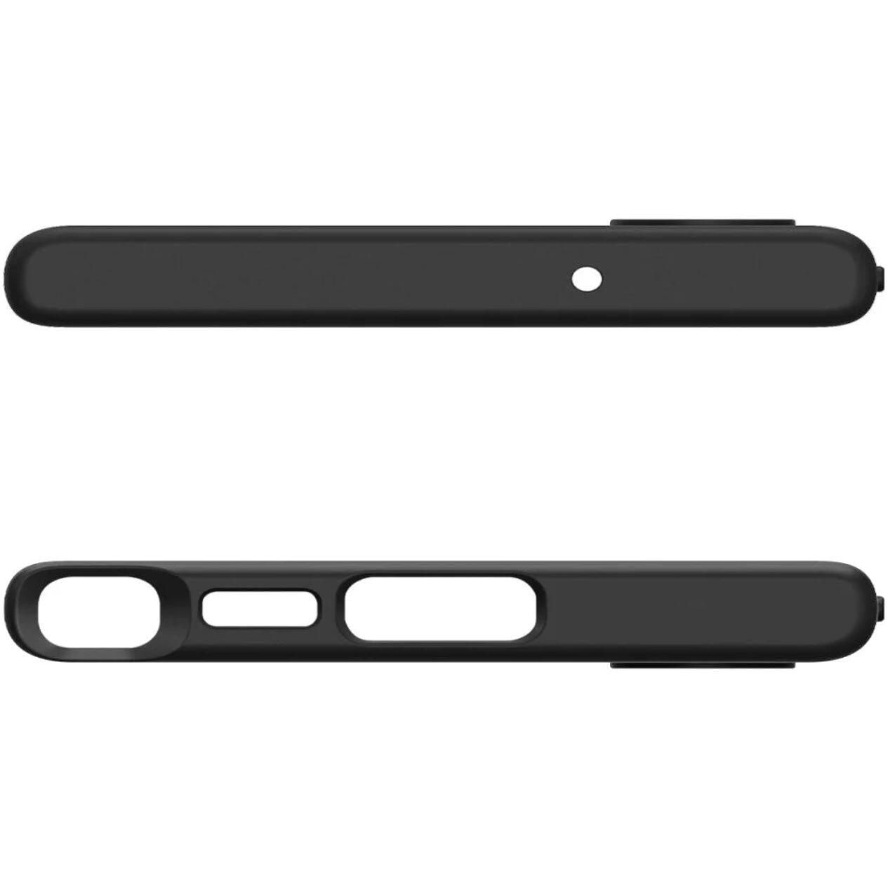 Husa pentru Samsung Galaxy S23 Ultra, Spigen Liquid Air, Matte Black