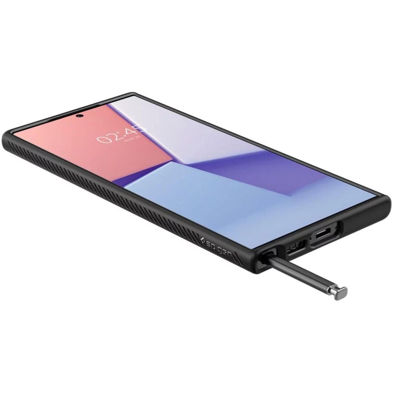 Husa pentru Samsung Galaxy S23 Ultra, Spigen Liquid Air, Matte Black