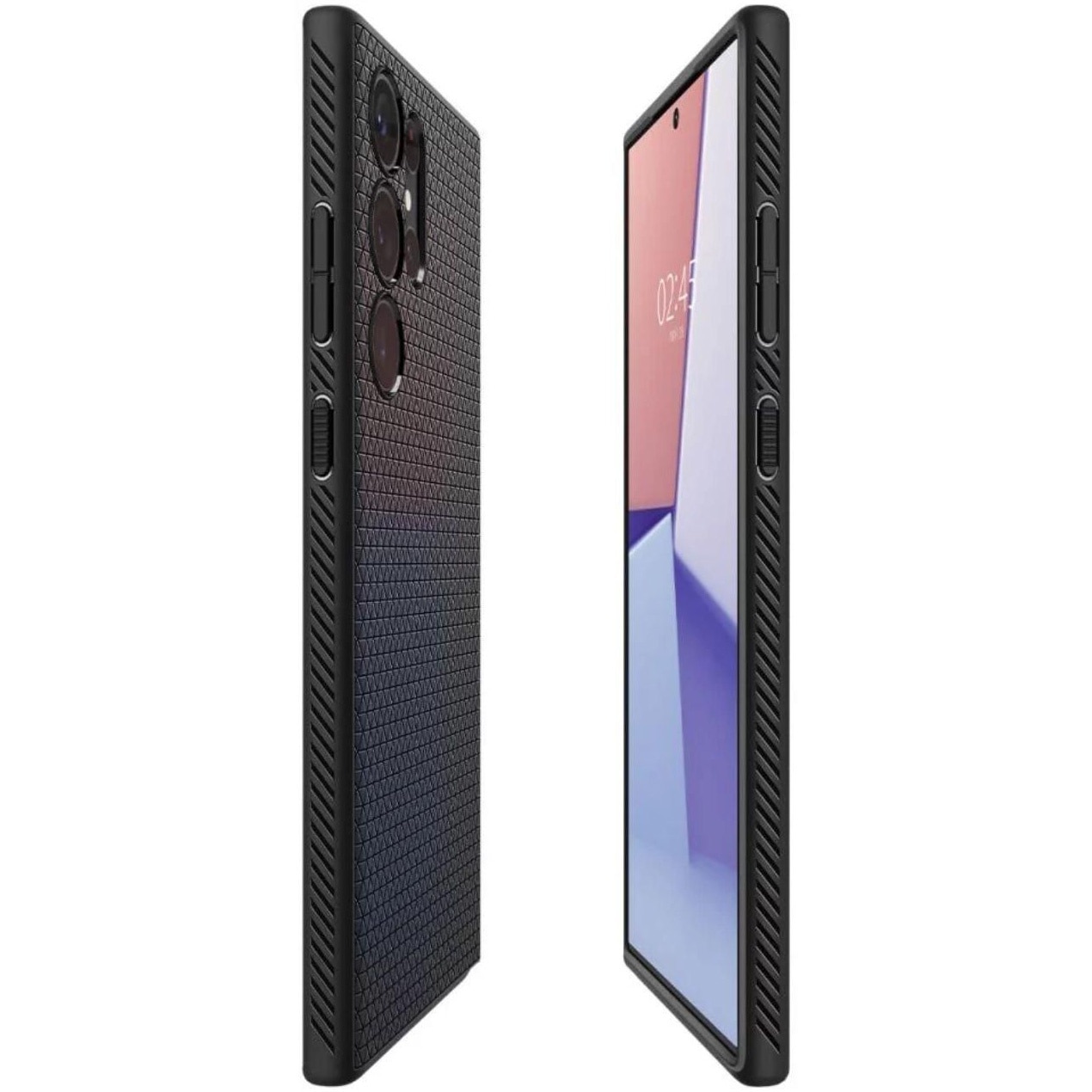 Husa pentru Samsung Galaxy S23 Ultra, Spigen Liquid Air, Matte Black
