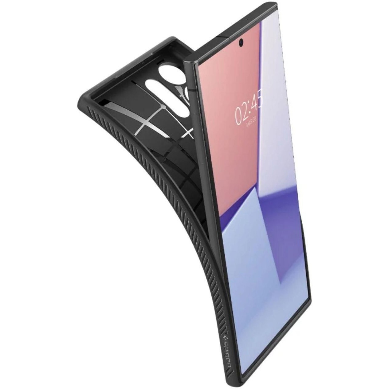 Husa pentru Samsung Galaxy S23 Ultra, Spigen Liquid Air, Matte Black
