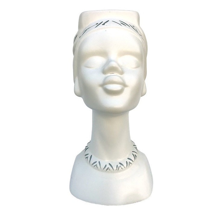 Vaza din ceramica in forma de femeie cu coc, M4,15X30 cm