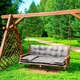 Perna De Gradina Perna Banca Swing Set Terasa Impermeabil Decorativ EDANTI 180X60X50 Cm Gri