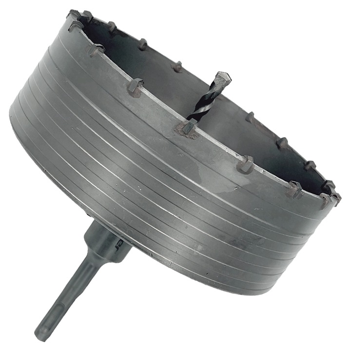 Carota pentru zidarie, cu pastile vidia si arbore cu burghiu de centrare, SDS Plus, Gher, Ø160 mm