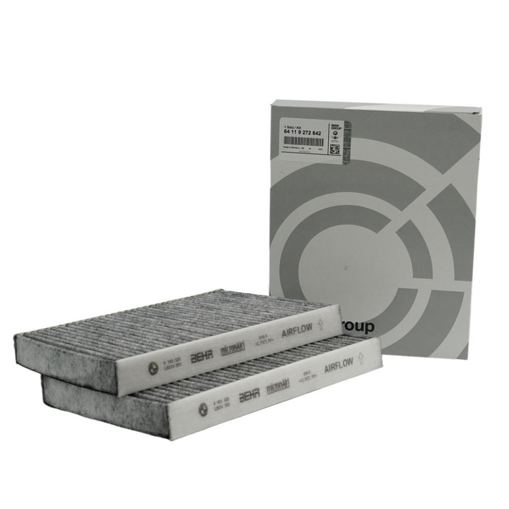 Aktív szén utastérszűrő készlet, Eredeti, BMW 5-ös sorozat F10, F11, F07 GT, 6-os sorozat F13, F06 és 7-es sorozat F01, F02 2009-2017