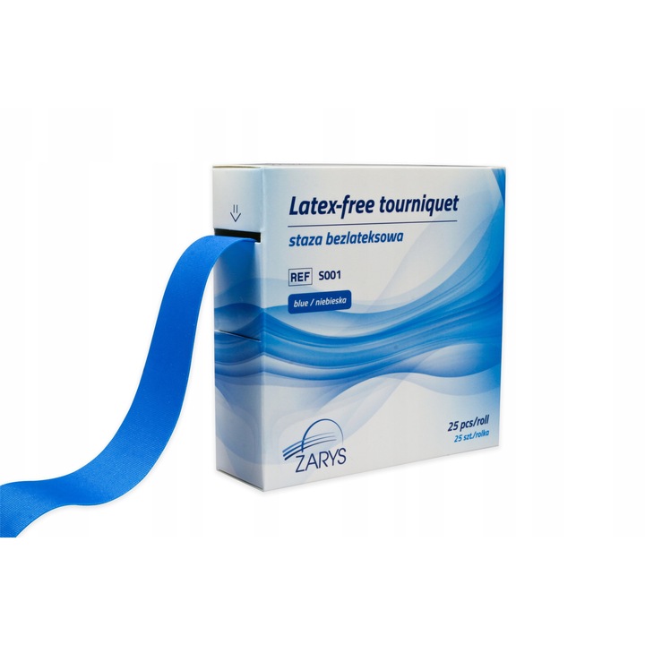 Set 25 benzi elastice fara latex, Thermoplastic, Albastru