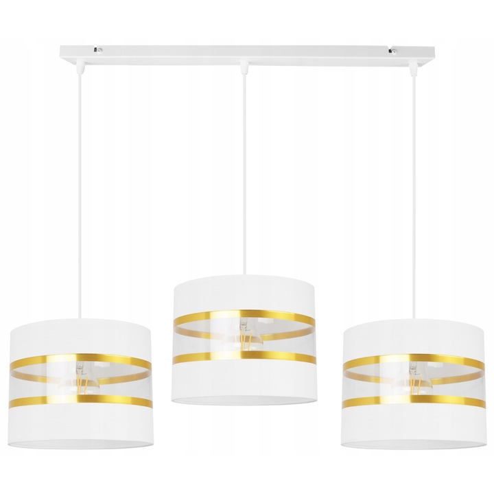 Полилей Light Home, Метал, 90 см, E27, Бял/Златист