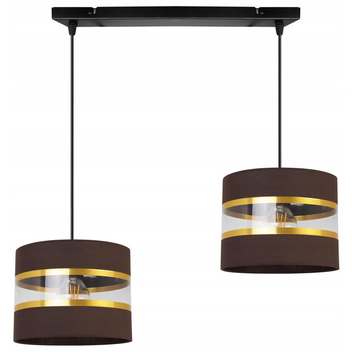 Lustra, Light Home, Metal, 90 cm, E27, Negru/Maro