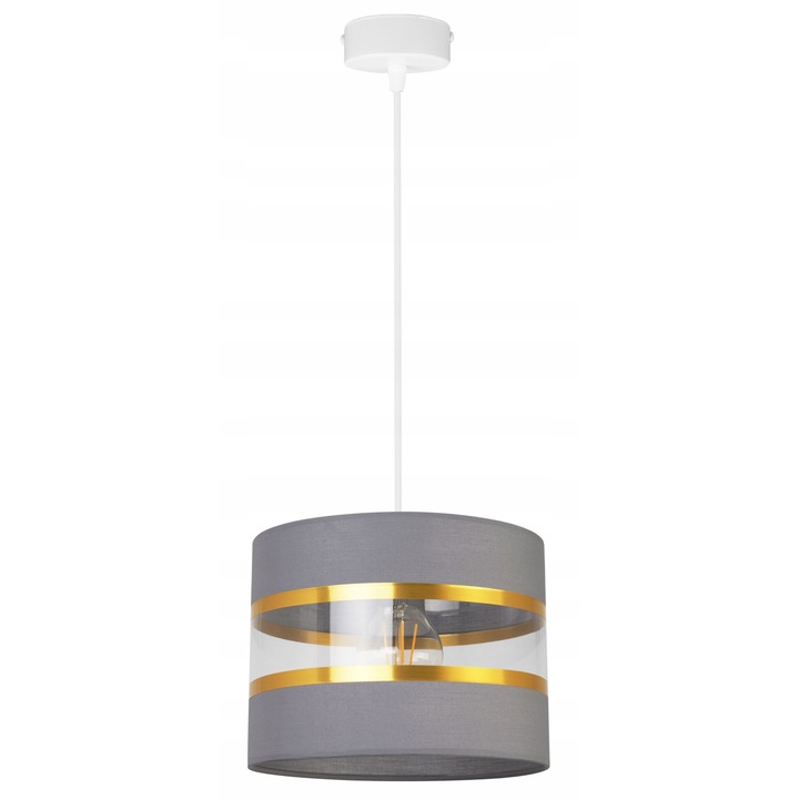 Пендел Light Home, Метал, 90 см, E27, Бяло/Сиво