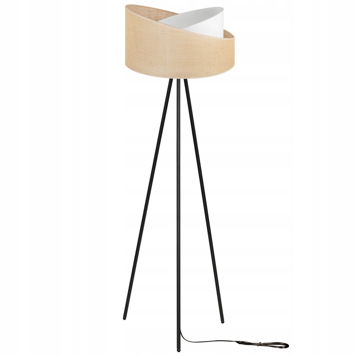 Lampa Juta, Light Home, 45 cm, Lemn/Metal, Maro/Bej