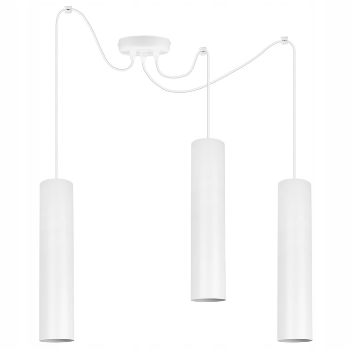 Плафон, Light Home, Метал, 200 см, GU10, Бял