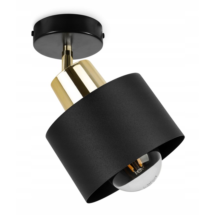 Mennyezeti lámpa, Light Home, Fém, LED, Fekete/Arany