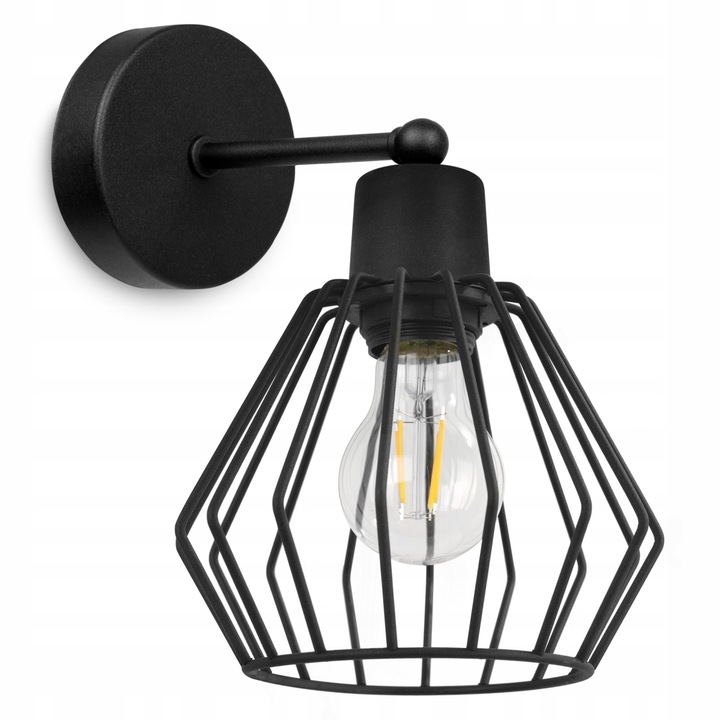 LED mennyezeti lámpa, 21,5 cm, Light Home, fém, fekete