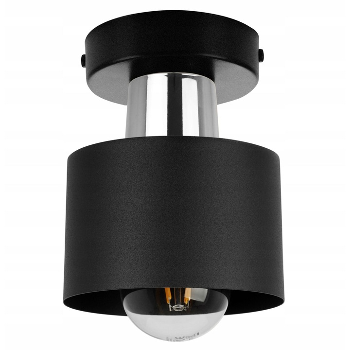 Aplica cu led, Light Home, Panta, Desing moderne, E27, Numarul de puncte luminoase 1, Iluminat interior, Metal, Negru