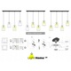Lustra, Light Home, Tuba, Metal, 119cm, GU10, Negru