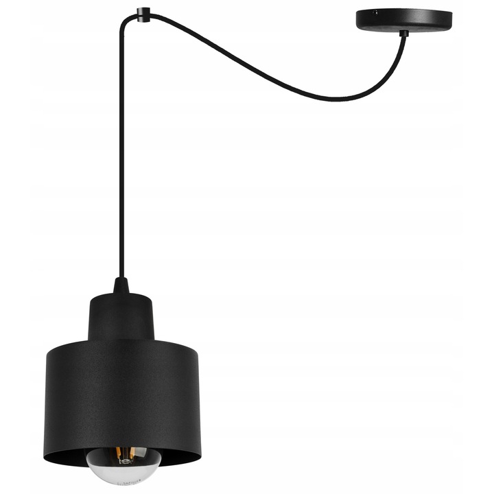 Inga, Light Home, Fém, 200 cm, E27, Fekete