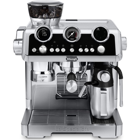 Espressor manual De'Longhi La Specialista Maestro EC 9865.M, 1450W, extractie la rece, carafa pentru lapte cu tehnologie LatteCrema, 2.5l, 19 bar, argintiu