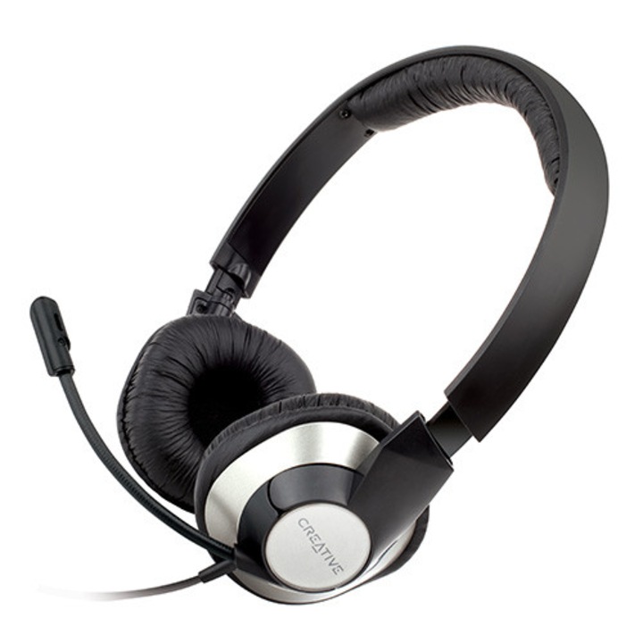 Creative Headset HS-720 Black Headset,2.0,USB,Kábel:2m,16Ohm,100-18kHz,Mikrofon,Black (218090)