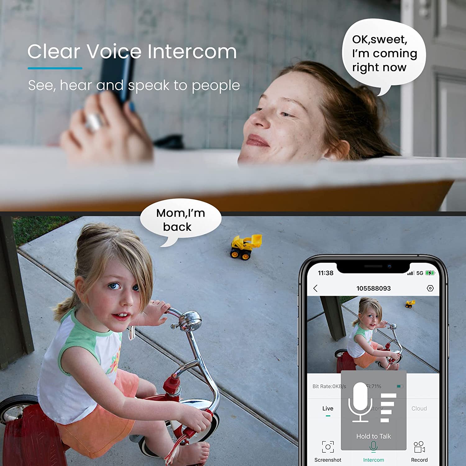 Camera de supraveghere iegeek ZSZX2S, WIFI, cu Baterie Reincarcabila