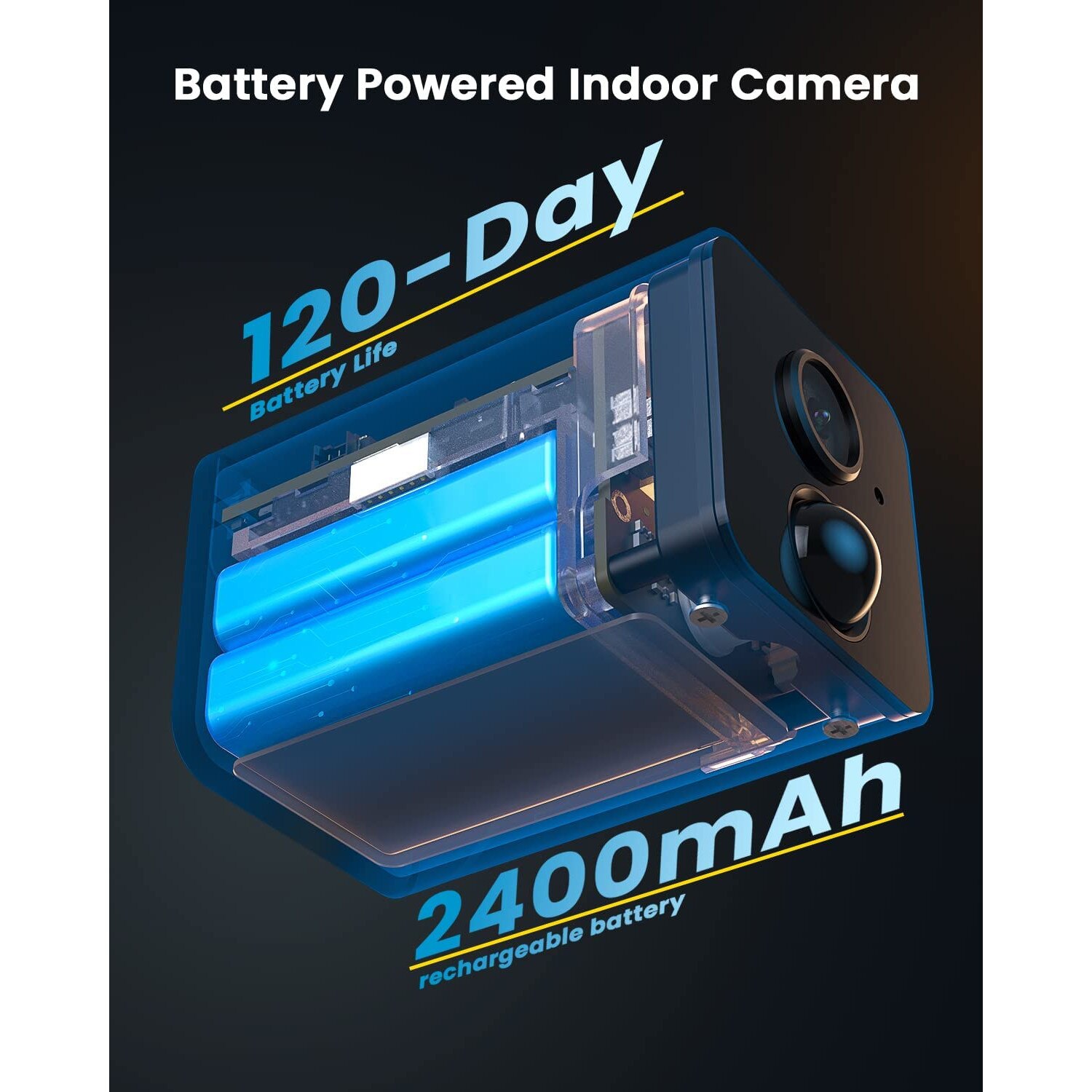Camera de securitate pentru interior fara fir, IeGeek, 1080P, Night ...
