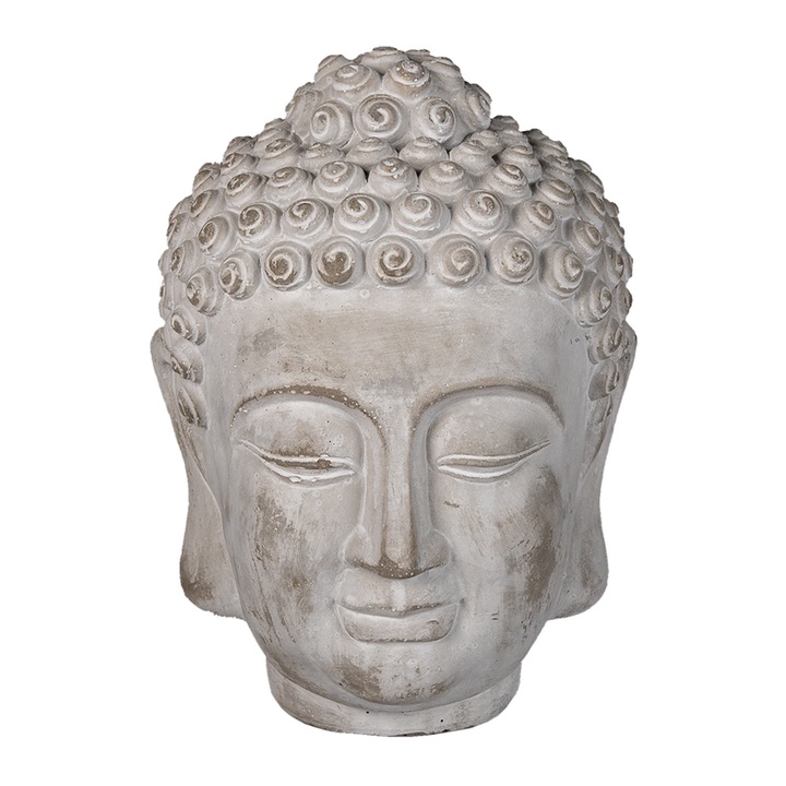 Szürke kő Buddha figura 17x17x24 cm