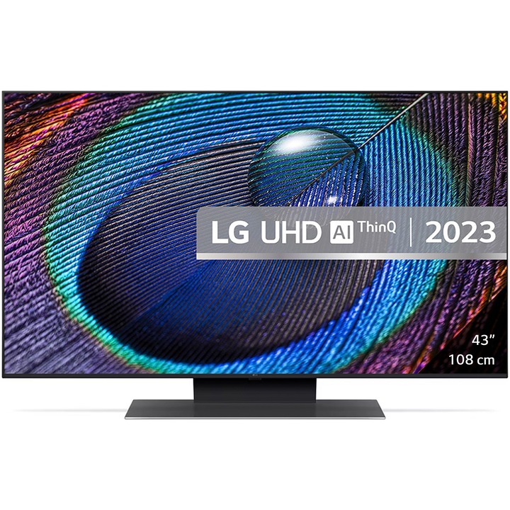 Televizor LG LED 43UR91003LA, 108 cm, Smart, 4K Ultra HD, Clasa F (Model 2023)