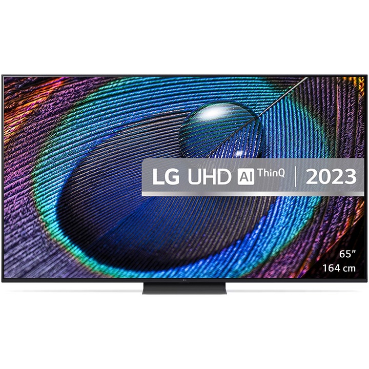 Televizor LG LED 65UR91003LA, 164 cm, Smart, 4K Ultra HD, Clasa F (Model 2023)