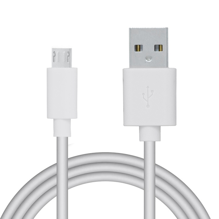 Кабел за данни Spacer, USB 2.0 (T) към Micro-USB 2.0 (T), PVC, Retail Pack, 0.5 м, Бял