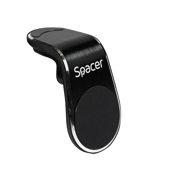 Suport auto Spacer, grilaj bord prindere magnetica telefon 360, Negru