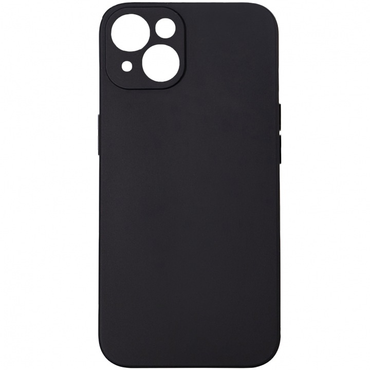 Защитен калъф Spacer за iPhone 14 Plus, Гъвкав силиконов материал и вътрешност с микрофибър, Черен