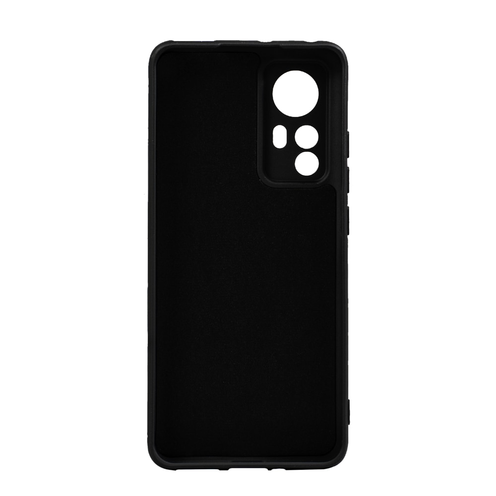 Husa de protectie Spacer pentru Xiaomi 12 X, material flexibil silicon si interior cu microfibra, Negru