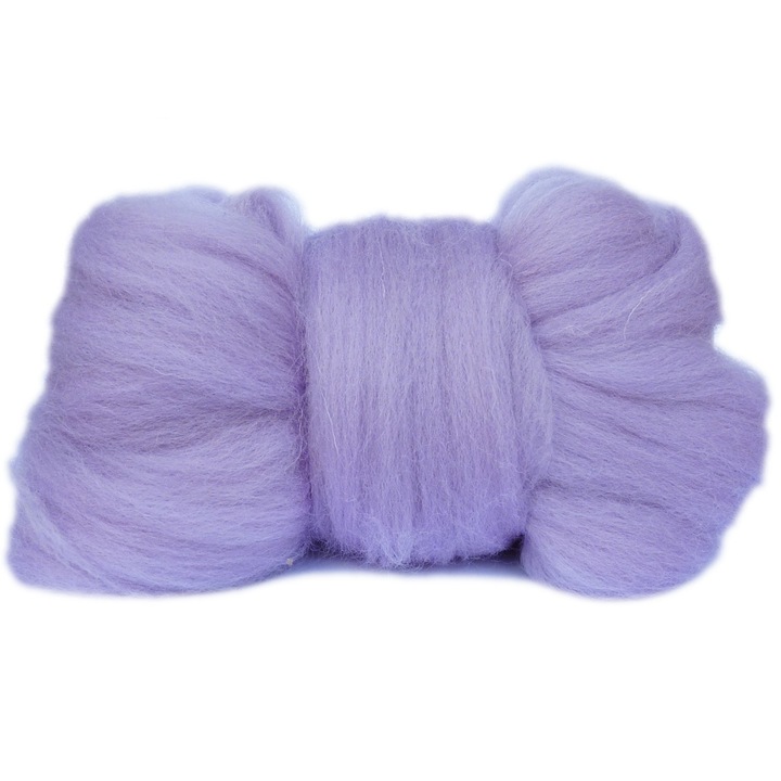 Lana de oaie, 7 cm, Mov, 10g