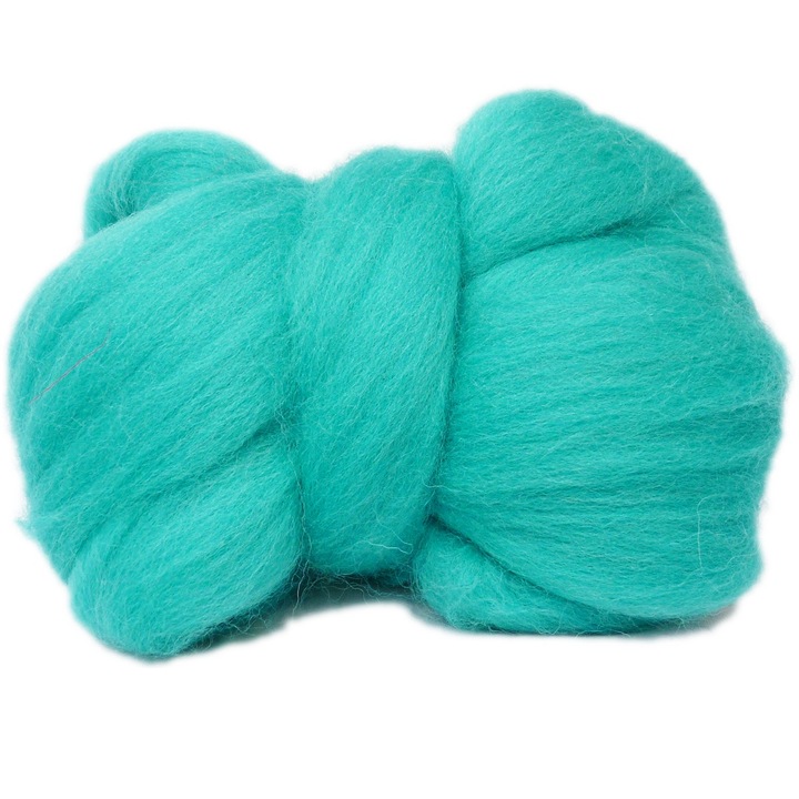 Lana de oaie, 7 cm, Turcoaz, 10g