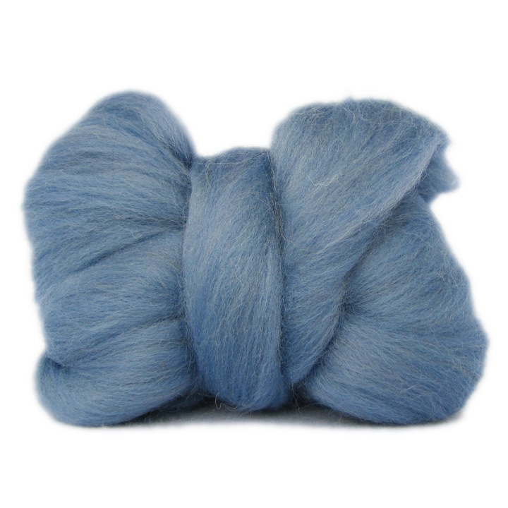 Lana de oaie, 7 cm, Albastru, 10g