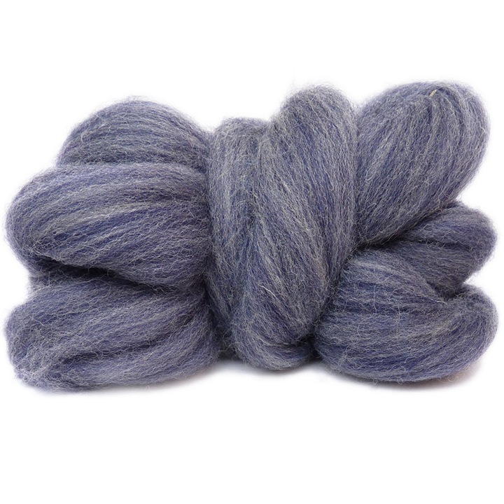 Lana de oaie, 7 cm, Albastru\Mov, 10g