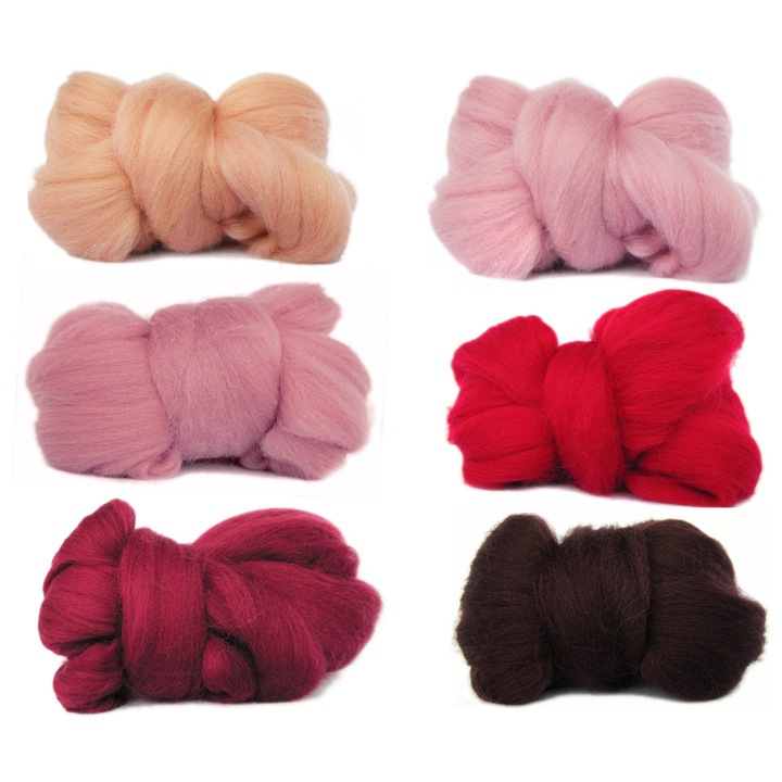 Set 6 ghemuri lana, 180 g, Multicolor