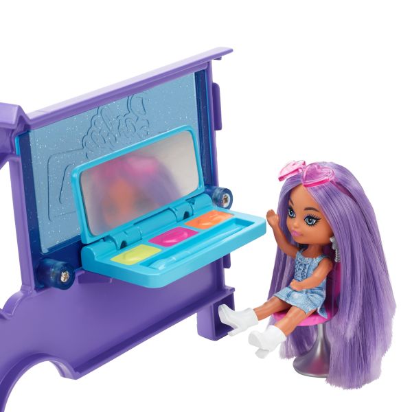 Barbie Extra baba, Mini turistabusz mini babával, 32 x 11 x 17 cm - eMAG.hu