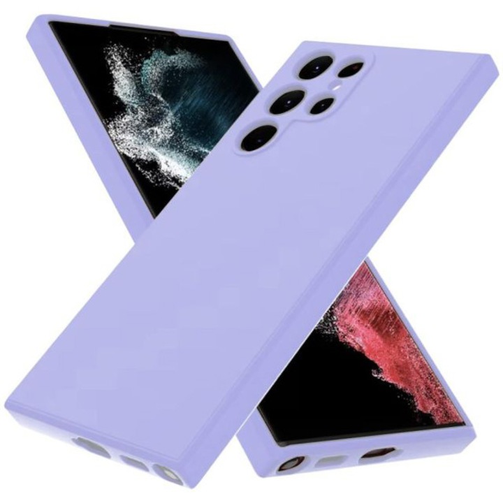 Husa de protectie Lemontti Silicon Soft Slim pentru Samsung Galaxy S23 Ultra, Lila