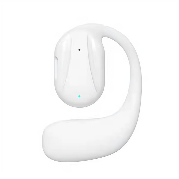 Bluetooth слушалка Fbirddek YJ-77, Noise Cancelling, 2 микрофона, HD voice, 18 часа непрекъснат живот на батерията, автоматично повторно свързване, сензорно управление, бързо зареждане, бяло