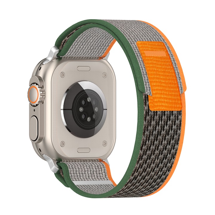 Гривна, съвместима с Apple Watch 1 42 мм, найлон, зелен оранжев