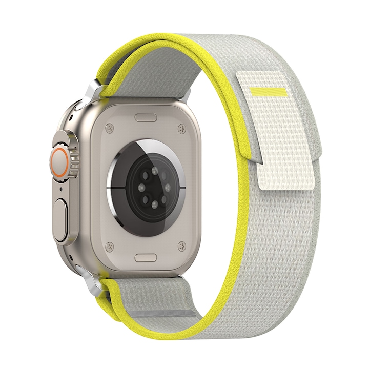 Гривна, съвместима с Apple Watch 1 38 mm, Nylon, Yellow Grey