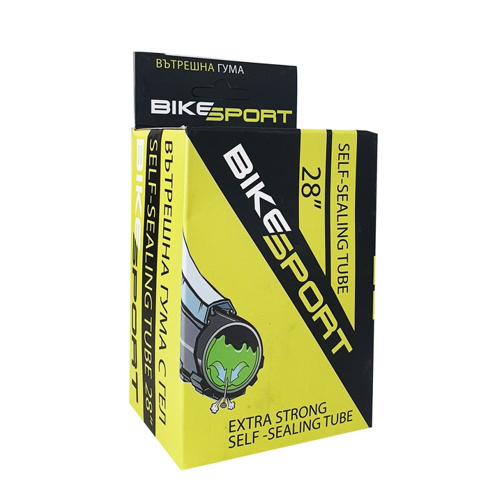 Вътрешна гума за велосипед, BIKESPORT, С гел, 28*1.95/2.125 AV 48