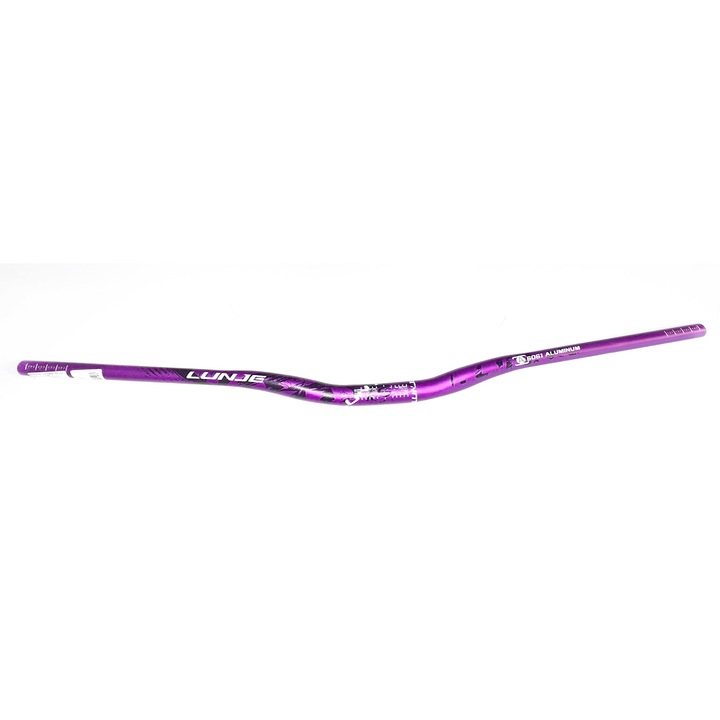 Ghidon de bicicleta, BIKESPORT, Aluminiu, 780mm, Violet/Alb