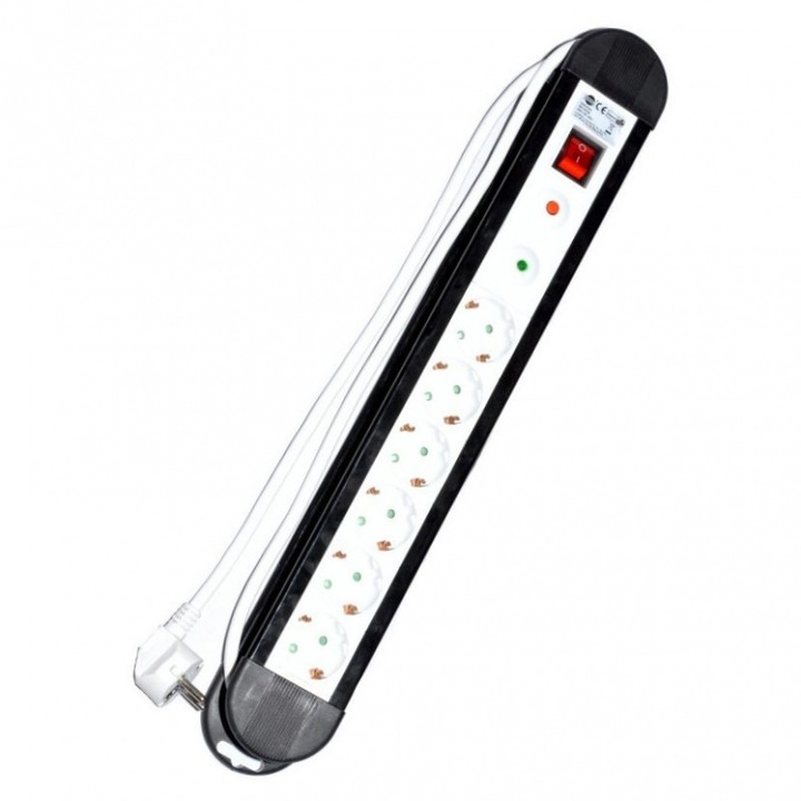 Електрически удължител 1,5 м 6 множество гнезда максимална защита 3500w