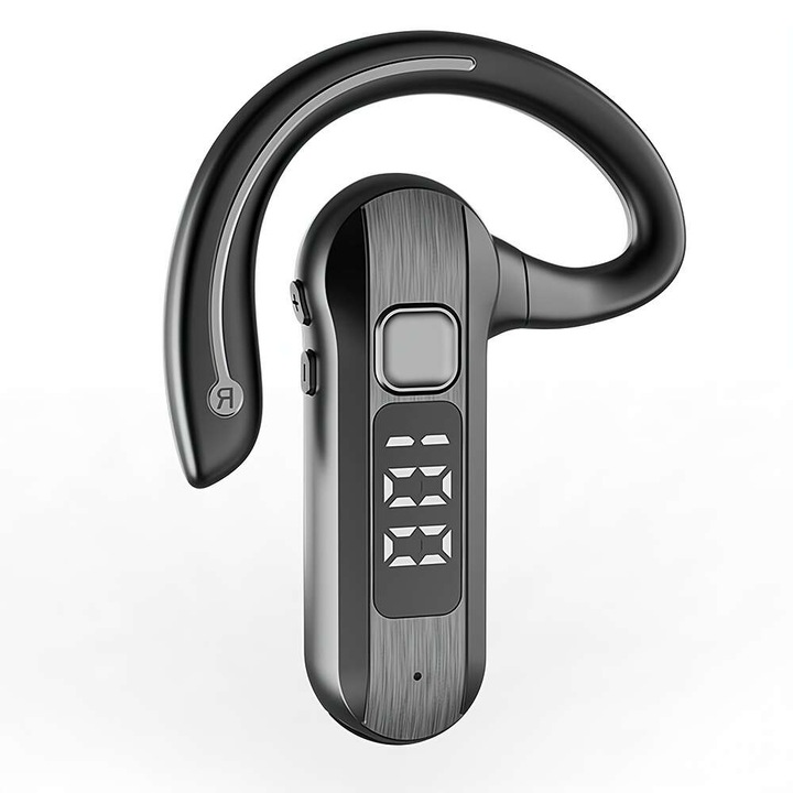 Bluetooth слушалка Fbirddek® M26, Noise Cancelling, HD voice, Едновременна връзка с 2 устройства, Автономия 20 часа, Auto Reconnect, Бързо зареждане, Черен