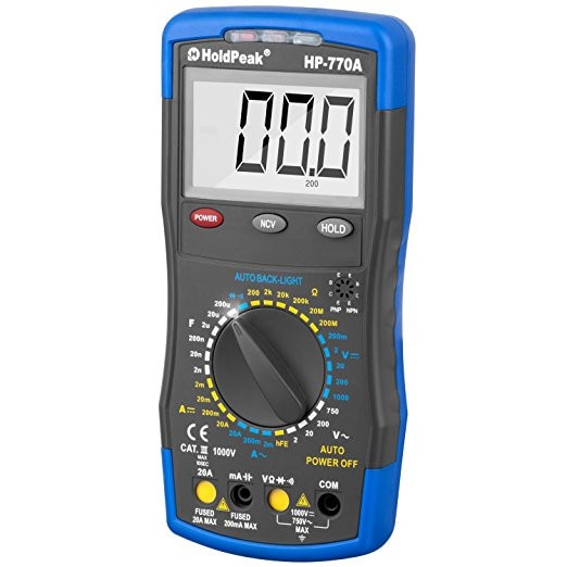 HOLDPEAK 770A Digitális multiméter, VAC, VDC, AAC, ADC, ellenállás