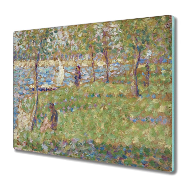 Tocator pe sticla, Coloray, Dreptunghi, Duminica Dupa-Amiaza Pe Insula Grande Jatte, Verde, 60 cm x 52 cm, 010010520040000017682