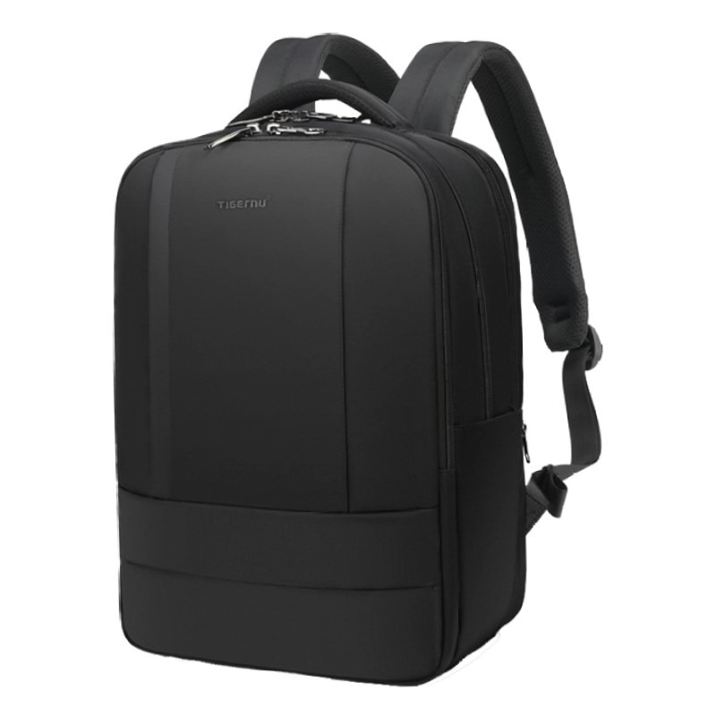 Rucsac laptop 14" smart business, impermeabil, cu orificiu pentru cabluri audio, Tigernu, 42x29x16 cm, Negru