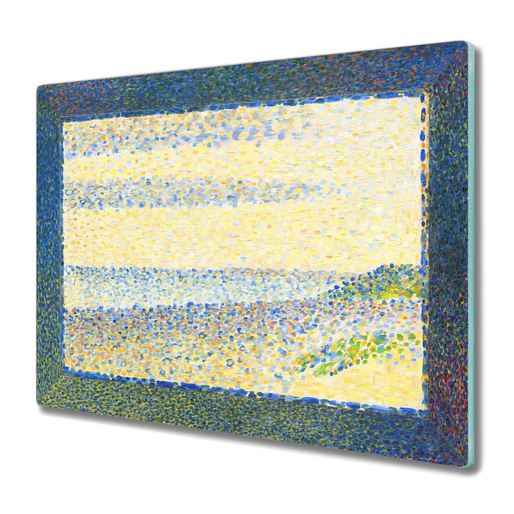 Tocator pe sticla, Coloray, Dreptunghi, Pietricele Peisaj Marin, Multicolor, 60 cm x 52 cm, 010010520040000017687